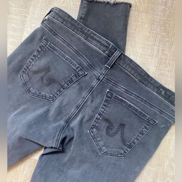 Y2K AG Adriano Goldschmied The Legging Ankle Slim Skinny Jeans 31 Faded Grunge - Picture 13 of 16